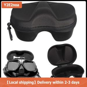 【Local shipping】 Diving Glasses Storage Box Scuba Snorkeling Set Multifunction Face Cover Snorkel Zipper Case for Underwater Swimming