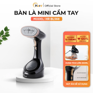 Bàn là mini cầm tay công suất 1500W Dung tích 250ML HR-BL568 - Thương hiệu Hare - Bảo hành 12 tháng