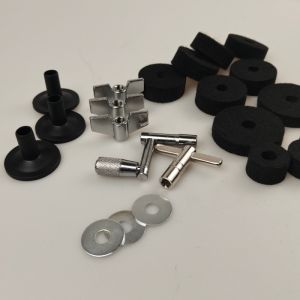 23PCS Drum Sets Drum Hardware Bag Cymbal Felt hi-hat Clutch Felt Cymbal Cover Base Accessories