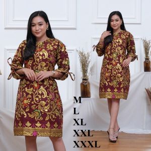 TUNIK BATIK TERBARU 2022 PAKAIAN MODERN MODEL KEKINIAN KAIN BALI PRADA EMAS BAJU PESTA CANTIK dan ELEGAN MOTIF SONGKET BUSANA RESMI KONDANGAN UKURAN STANDAR SERTA JUMBO M L XL XXL LD 130 COCOK DIPAKAI SEMUA WANITA REMAJA MAUPUN DEWASA