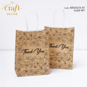 The Craft Decor 100pcs/box Floral Paper Thank You Gift Bag | Goodies Bag | Wedding Doorgift Bag | Packing Bag