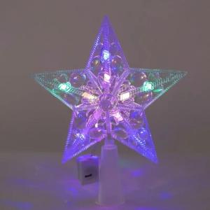 1/2/3Pcs Christmas Tree Topper Star Decoration with Lights / Creative Glowing Xmas Tree Topper