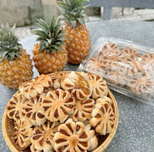 Bánh Dứa Hoa Mai 1kg 🌼 Ít ngọt 3 vị (Khóm  Dừa  Đậu xanh) Bánh Nhà làm chuẩn ngon - Khách đặt mới nướng và đảm bảo bánh ngon đến khách hàng #omnimall