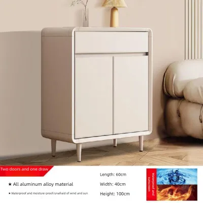 AUREO Cream Style All-Aluminum Alloy Shoe Cabinet New Model Home Outdoor Waterproof Sunproof Storage Cabinet Large Capacity Balcony Organizer