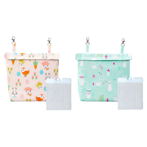 ที่รองนั่งน้ำแข็งแขวนสำหรับสัตว์เลี้ยงขนาดเล็กถุงทำความเย็นและถุงใส่น้ำแข็งชุดผ้าซักได้เหมาะสำหรับบรรเทาความร้อนในฤดูร้อน