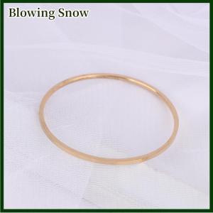 Blowing Titanium Steel Simple Plain Circle Thin Bangle For Women Vintage Bracelet Jewelry Pary Gift