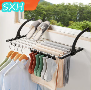 SXH Giá Phơi Ban Công Giá Phơi Cửa Sổ Bằng Thép Không Gỉ Giá Treo Gấp Gọn Giá Phơi Giày Cửa Sổ TREO CỬA SỔ Giá Phơi Giày Giá Phơi Giày & Giá Phơi Quần Áo