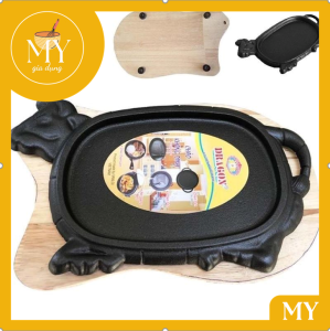 Chảo gang làm bít tết bánh mì - Chảo Bò có đế chống dính đủ size dùng mọi loại bếp phù hợp sử dụng cho hàng quán...