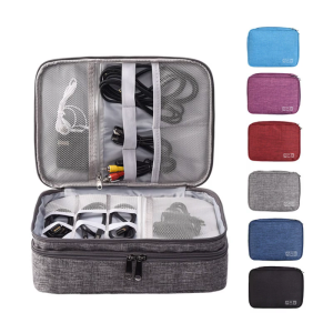 Earphone Box Headphone Headsets Case Portable Digital Organizers for Cables and Small Devices with Hand Straps
