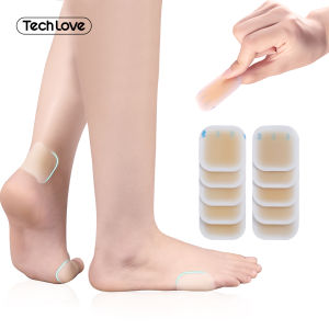 Tech Love Heel Pads For Women and Men Toe Protector Pads Sole & Heel Cushions Waterproof Anti-wear Thin Blister Pads For Pain Relief Hydrocolloid Bandages 10PCS