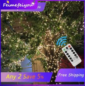 LED strip light waterproof holiday light 20 meters 200 led beads copper wire powered by USB plug with remote control