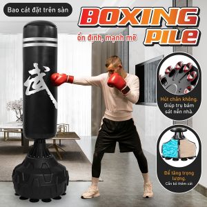 ALL BOXING-BG - Bao cát Trụ đấm đá Boxing PILE  - Bao cát đấm bốc boxing dành người lớn trụ đấm boxing đấm bốc trẻ em đấm bốc cho bé