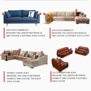 Ready Stock Sofa Cover Stretchable 1/2/3/4 Seater Seat Cover Regular Elastic L Shape Printed Sofa Cover Slipcover With Free Pillowcase and Foam Sticks (L Shaped Sofa Need 2 Pcs or More)