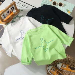 ใหม่เด็กผ้าฝ้ายแขนยาวเสื้อยืดเด็กชายและเด็กหญิงเวอร์ชั่นเกาหลีหลวมด้านบนทารกฤดูใบไม้ผลิและฤดูใบไม้ร่วงคอกลม bottoming เสื้อ【LittleLion】