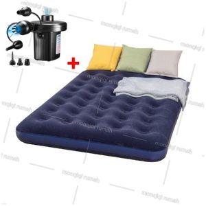 【186X75X22cm】Air Bed/Kasur Angin Queen/kasur angin intex/kasur angin camping/kasur angin otomatis viral/kasur tiup/kasur pompa/kasur lipat/Kasur angin intex udara tiup balon tiup High Quality single double Untuk Indoor Outdoor1 2 sampai 3 ora