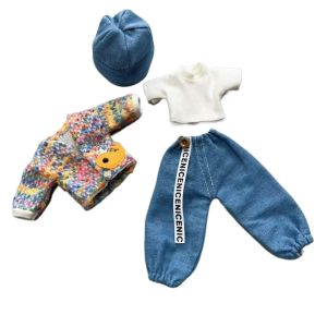 WUXU Fashion 30cm Doll Clothes Pretty Sweater Coat Doll Dress Trendy Fall and Winter Style 1/6 BJD Doll Outfit Set Girl Toy Gift