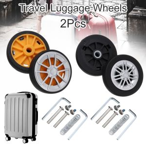 YIHVF493167 2Pcs Di động Tự làm Có vít Bánh xe hành lý du lịch Bộ sửa chữa bánh xe bánh xe Trục phụ tùng Vali Bánh xe thay thế
