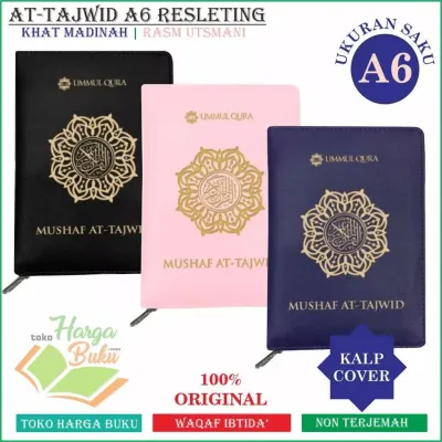 Al-Quran Mushaf At-Tajwid A6 Jaket Resleting NON TERJEMAH Rasm Utsmani Waqaf Ibtida At Tajwid Warna - Ummul Qura
