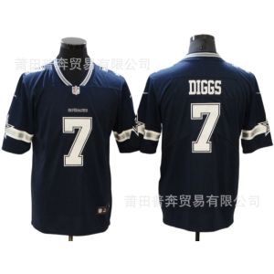 Jersi sulaman berkualiti tinggi NFL Denim pasukan generasi kedua Olive Jersey Cowboys 11 # Parsons 7 #88 #19 # Embroidery dalam stok