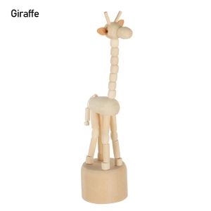 YUDESHUI Personalized Book Shelf Figurine Gifts Wooden Animal Ornaments Mini Desktop Decor Educational Toys Wood DIY Craft