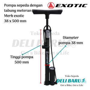 Exotic Pompa angin model Tabung meteran sepeda dan motor pentil AV dan FV