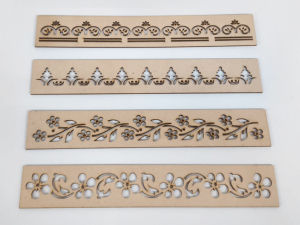 Traditional MDF Rangoli Border Stencil Set | Floral Kolam Design Template for Diwali Pooja & Floor Decoration | Reusable Craft Pattern (Pack of 1 Pc)