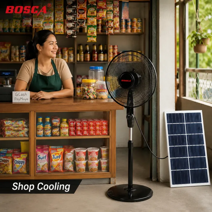 BOSCA%2016%20Inch%2012v%20DC%20Standing%20Solar%20Powered%20Outdoor%20Rechargeable%20Solar%20Electric%20Fan%20With%20Solar%20Panel%20BSF-88%20BSF-99%20-%20Image%205