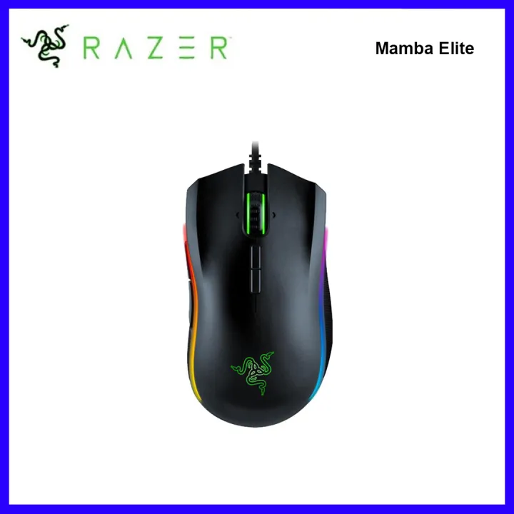 Original Razer Mamba Elite Wired Mouse with Extended Razer Chroma for Gaming