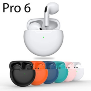 TWS-PRO6 True Wireless หูฟังบลูทูธ | คุณภาพไวโอลิน | สเตอริโอความคมชัดสูง | การจับคู่อัตโนมัติ | แบตเตอรี่อายุการใช้งานยาวนาน | การควบคุมด้วยระบบสัมผัสมัลติฟังก์ชั่น