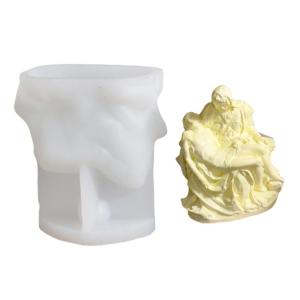 Handcrafted Scented Mold Featuring Virgin Mother and Child Ideal for Home Decoration and Religious Ceremonies
