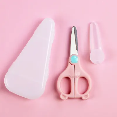 【SG stock】Travel Utensils /Small Food Scissors With Cover /Mini Scissors For Kids /Stainless Steel Food Scissors With Travel Case (3 Colours)