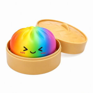 Realistic Bun Squishy Toy Colorful Simulation Food Squishies Stress Relief Soft Slow Rising Kawaii Cute Plush Decor