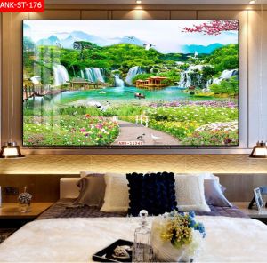 Tranh gạch 3d phong cảnh đồng quê - SXCV76