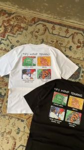 Stok Cukup Impact T-shirt - Still Yoman - Black White - Cotton combed 24s Cotton T Shirt