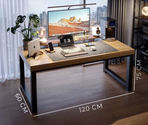 Bàn làm việc văn phòng ván dày 30mm gỗ MDF phủ melamin chống xước khung sắt phủ sơn tĩnh điện - GM166