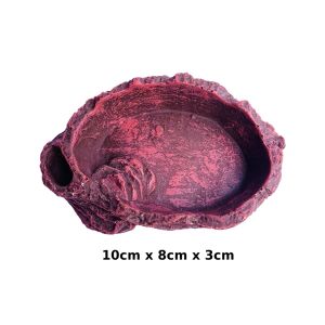 Reptile Food Water Dish Reptile Bowl Resin Pets Feeding Plate Tortoise Snakes Lizard Tarantula