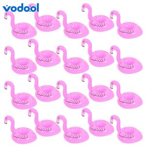 VODOOL 20 Pcs Swimming Pool Float for Beverage Cans Cups Floating Coaster for Pool Parties Flamingo Theme Parties