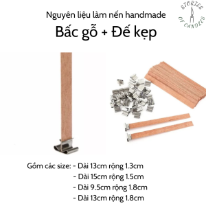 Bấc Nến Gỗ [Nhiều Size] Đế Kẹp Nguyên Liệu Làm Nến Cocaxia
