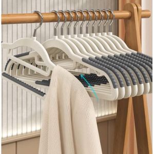 Combo 10 Móc treo quần áo xoay 360° - Móc nhựa treo đồ trong nhà chống trượt