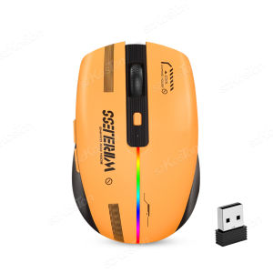 Wireless 2.4G LED Backlit Mouse For Laptop Notebook Computer PC Rechargeable Ergonomic Slim Silent Blue-white Color