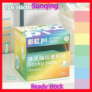 SQ Stationery [Flash Sale] Sticky Labels Repeatedly Pasted Without Adhesive Convenience Stickers Simple Cute Stationery Supplies Transparent Sticker Book