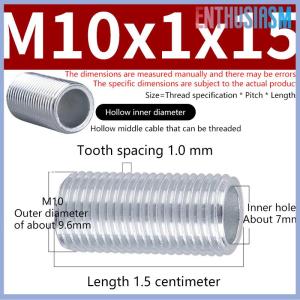 【Enthusiasm】🌟🌟【Hot Sale】🎈 10Pcs M10 Lamp Tooth Tube Metal Hollow Threaded Tube Screw Nut Lamp Cap Galvanized Chandelier Connect Rod Fixed Base