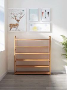 Multi-Layer Bamboo Shoe Rack Space Saving Home Shoe Cabinet Storage Organizer