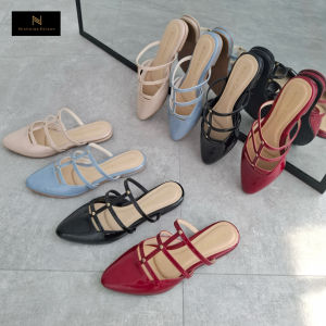Nicholas Edison Flat Nabila Sandal Mules Slip On Pointed toe Terbaru