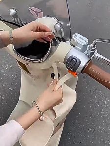 DewyBabe Electric Bike Leather Seat Cushion Cover Waterproof Rainproof Sunproof Resistant Saddle Protector