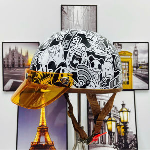 Mũ Bảo Hiểm Napoli HaLy Tem Họa Tiết/Bảo Hành 12 Tháng.