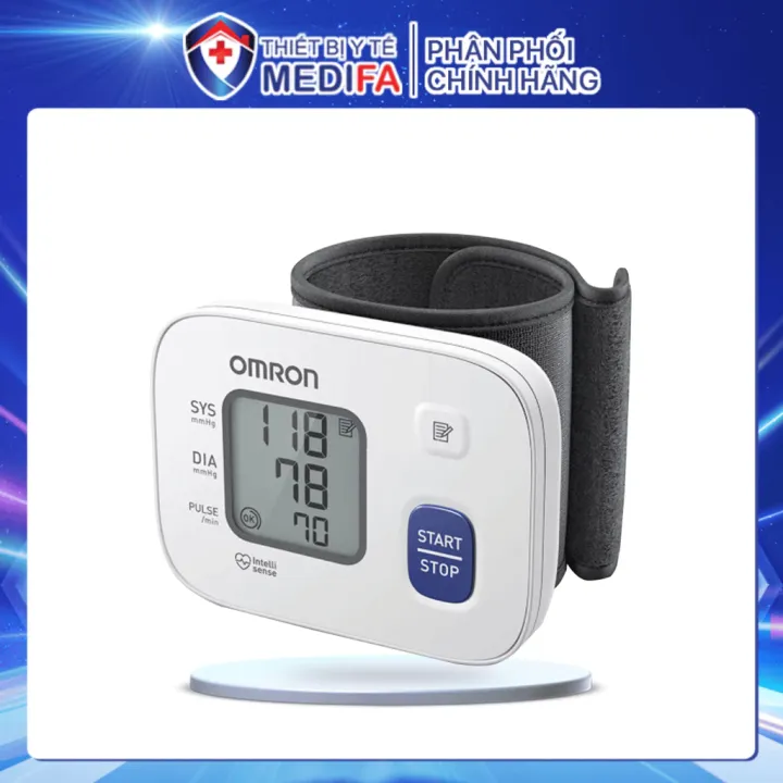 Máy Đo Huyết Áp Cổ Tay Omron HEM-6161 Công Nghệ Đo Intellisense, Hàng Chính Hãng BH 5 Năm