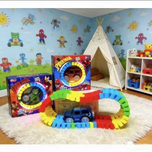 Electric Rail Toy Car Luminous Electric Racing Educational Assembled Childrens Toy Car