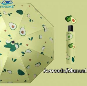 JYHOME Summer Rain Umbrella Automatic Portable UV Protection Umbrella Mens and Womens Fruit Series Folding Umbrella