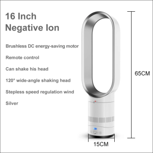 Bladeless Electric Fan Child Safety Tower Fan Child Safe Stylish Easy to Clean and Adjustable New Bladeless Fan Air Cooler Air Conditioner Fan Cooler Negative Ion Safety Tower Fan Bladeless Electric Fan with Remote Control